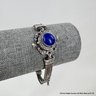 sterling silver bracelet with lapis lazuli stone 25 grams