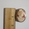 14K Gold Cameo Brooch Pendant
